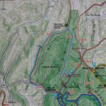 Carta con l'itinerario azzurro da seguire